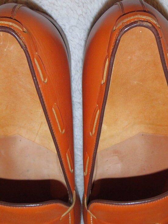 E. Vogel Bespoke Chestnut Calf Leather Tassel Kiltie Moccasian Loafers 11 EE